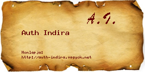 Auth Indira névjegykártya